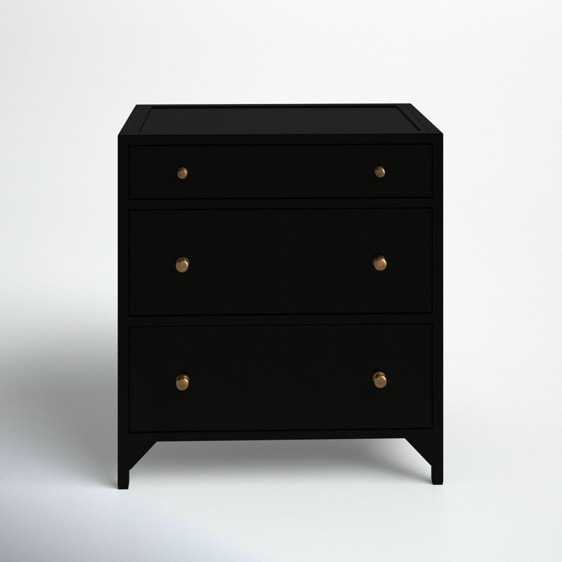 Black nightstand metal discount